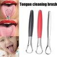 thumbnail image 2 of Soug Tongue Scraper Cleaner Stainless Steel Bad Breath For Dental Care Tool Oral New, 2 of 8