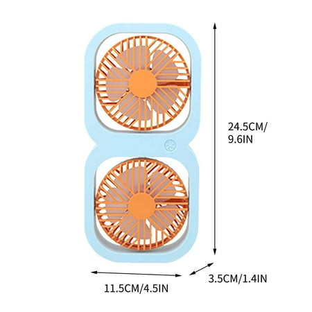 

Tuphregyow Fan For Office Bedroom Kitchen New Creative Dual-Head Usb Rechargeable Portable Desktop Fan