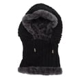 thumbnail image 2 of Gorro de Felpa de Punto para Invierno, Bufanda Con Orejeras, Gorro de Calavera Circular, Calentador de Cuello para Actividades al Aire Libre, 2 of 7