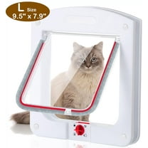 Large Cat Door  for Interior Doors (Outer Size 9.5" x 7.8"), 4 Way Locking Cat Door for  Exterior Doors, Weatherproof Pet Door for Cats Doggie Door Pet Door