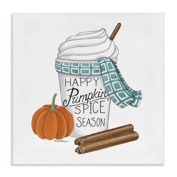 Stupell Industries French Country Pumpkin Spice Season Canvas Art, 17 x 17, by Deb Strain