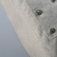thumbnail image 4 of Plus Size Women Dress Mens Jacquard Swallowtail Double Vest Top White, L, 4 of 5