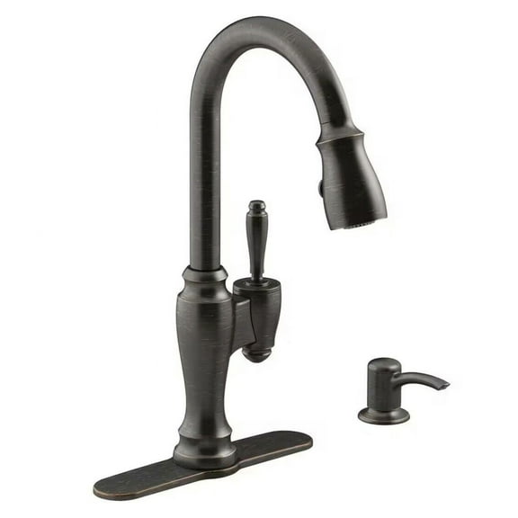 Kohler K-R22970-SD-2BZ Arsdale 1Handle PullDown Oil Rubbed Bronze Kitchen Faucet