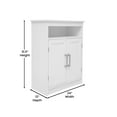 thumbnail image 6 of Emma + Oliver Bathroom Storage Cabinet Organizer with Adjustable In-Cabinet Shelf, Two Magnetic Closure Doors, and Upper Open Shelf in White, 6 of 11