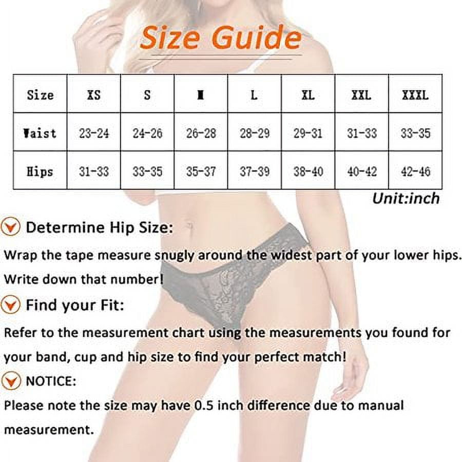 Lace Panties Cotton Underwear for Women Plus Size Cheeky Panties for Women Hipster 6 pack