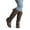 BROWN, variant on DREAM PAIRS Women's Knee High Low Hidden Wedge Boots