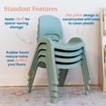 thumbnail image 5 of ECR4Kids Plastic Stackable SitRight Chair, 11in, Classroom Furniture, Sage, 4-Pack, 5 of 10