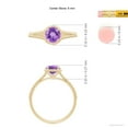 thumbnail image 6 of ANGARA Natural Amethyst Twist Rope Split Shank Ring in 14K Yellow Gold for Women (Size-6mm) | February Birthstone, Birthday, Anniversary, Jewelry Gift for Women | Natural Amethyst Ring, 6 of 10
