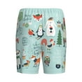 thumbnail image 2 of Haiem Christmas Winter Animals Men's Pajama Short with Soft Woven Cotton Elastic Waistband Sleep Short-Large, 2 of 9