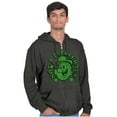 thumbnail image 3 of Popeye St Paddys Not A Leprechaun Zip Up Hoodie Men's Women's Brisco Brands L, 3 of 6