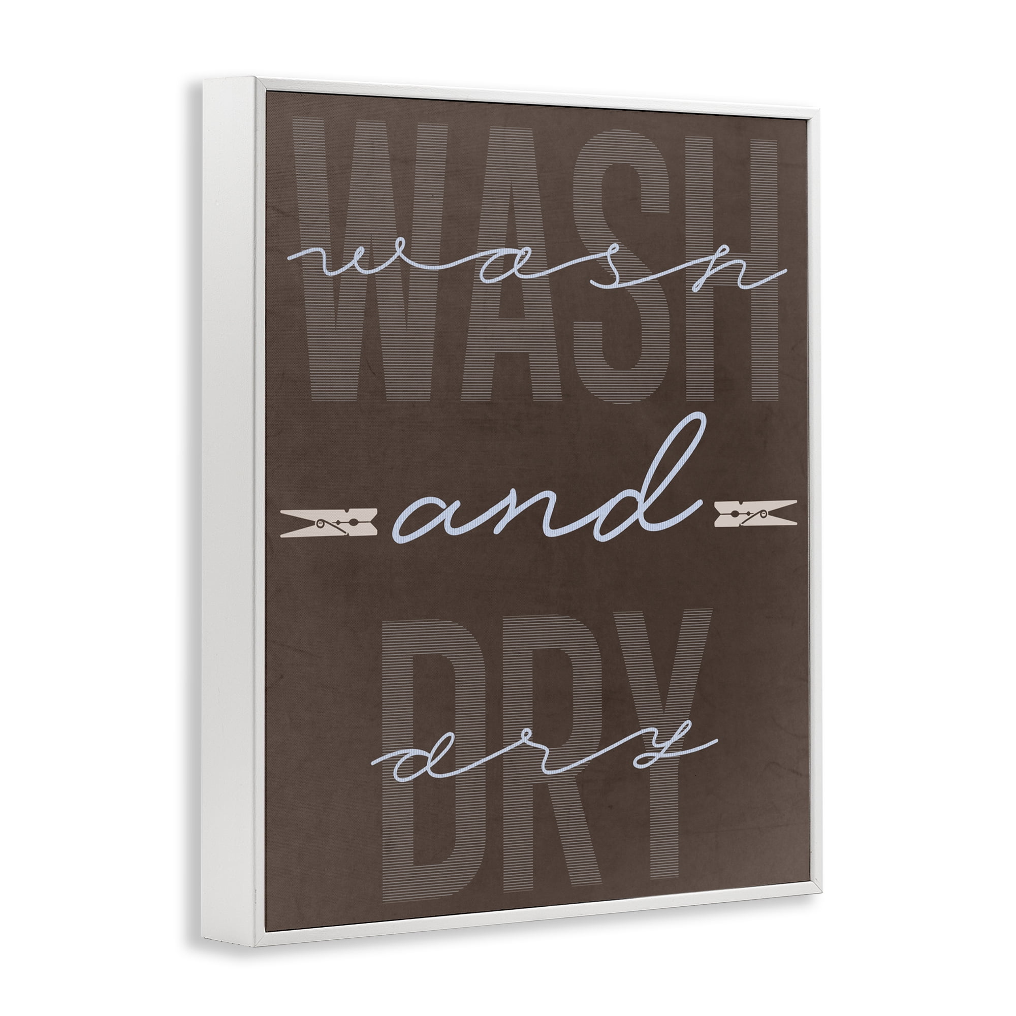 Wash And Dry Brown White Framed Giclee Art, design by Marcus Prime