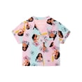 thumbnail image 2 of Moana Girls 2-Piece Short Sleeve Top and Short Coat Pajama Set, Sizes 4-12, 2 of 4