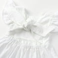 thumbnail image 7 of mgoYE Toddler Girl Dresses Toddler Girls Dress Cotton Linen Ruffle Backless Sleeveless Kids Casual Party Dresses(White,3-4 Years), 7 of 7