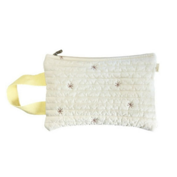 Baby Wipe Pouch Wipes Dispenser Refillable Wipe Holder Reusable Embroidery Quilting Cotton Wet Wipe Container Portable