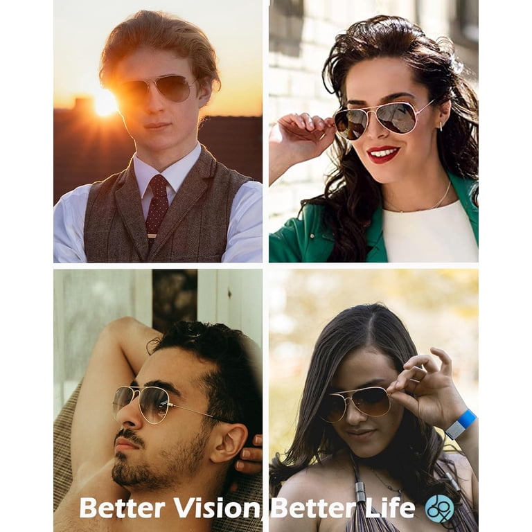 Polarized Aviator Sunglasses for Women Men, UV400 Protection  display picture 2