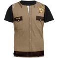 thumbnail image 1 of Halloween Sheriff Costume All Over Mens Black Back T Shirt, 1 of 1