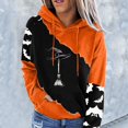 thumbnail image 2 of WEIWEN Halloween Hoodies for Women Funny Yes I Can Drive A Stick Witch Broom Print Halloween Sweatshirt for Women Color Block Hooded Pullover Tops Womens Fall Fashion Clothing Black, S, 2 of 4