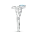 thumbnail image 3 of Angara Natural 0.3 Ct. Aquamarine with Diamond Fashion Ring in 14K White Gold for Women (Ring Size: 3.5), 3 of 10