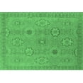 thumbnail image 1 of Ahgly Company Indoor Rectangle Oriental Emerald Green Traditional Area Rugs, 5' x 7', 1 of 4