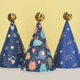 thumbnail image 2 of Sombreros de fiesta de feliz cumpleaños para niños y niñas, gorros hechos a mano con bonitos astronautas, monstruos, animales, decoración para Baby Shower, 2 of 4