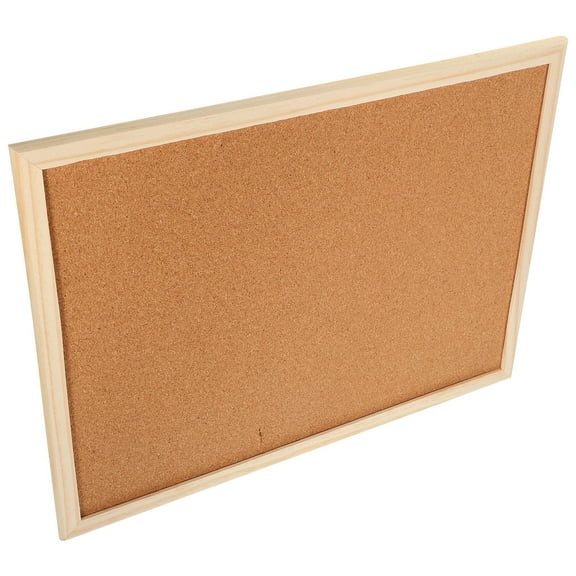 STOBOK Khaki Framed Wooden Cork Board, Perfect for Office and Home, Display Photos and Notes