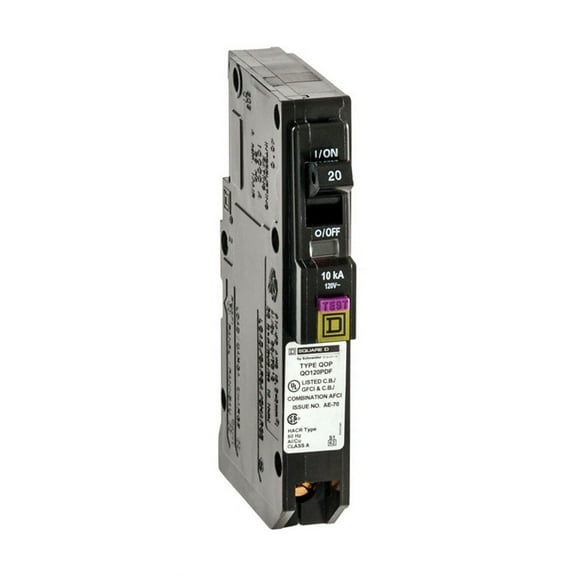 Square D QO120PDFC QO Single Pole Circuit Breaker, 20-Amp - Quantity 1