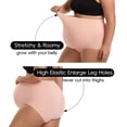 thumbnail image 3 of Women's Plus Maternity High Waist Underwear Pregnancy Seamless Soft Belly Support Panties Over Bump 3 Pack, 3 of 5