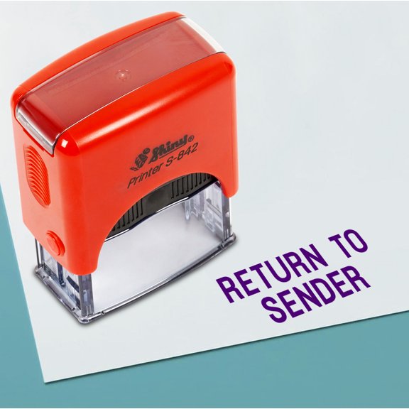 Printtoo Return To Sender Self Inking Rubber Stamp Pre,Inked Office Stamp, Home Office Business Stationery, 38 x 14 mm, Violet