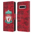 thumbnail image 1 of Head Case Designs Officially Licensed Liverpool Football Club Digital Camouflage Home Red Crest Leather Book Wallet Case Cover Compatible with Samsung Galaxy S10, 1 of 6