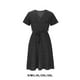 thumbnail image 5 of Qarigey Vestido Midi de manga corta transpirable para mujeres de clase Vestido de gasa Casual Clásico Multicolor Cintura en servicio Vestidos Negro3XL, 5 of 5