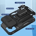 thumbnail image 6 of Case for iPhone 14 Pro Max 5G 2022, Slide Camera Cover & Magnetic 360°Rotatable Ring Kickstand Military Grade Heavy Duty Protection Shockproof Armor Case for iPhone 14 Pro Max 6.7 Inch - Black, 6 of 9