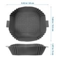thumbnail image 3 of TABLZONE Tablzone Reusable Silicone Mat for Air Fryer Grey Non-Stick Home Cooking, 3 of 7