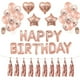 thumbnail image 2 of Globos de fiesta de cumpleaños de boda de oro rosa, globo de papel de aluminio con letras de feliz cumpleaños, suministros de decoración para fiestas y eventos de aniversario de Baby Shower Tan Jianjun unisex, 2 of 2