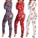 thumbnail image 2 of Mono sexy con recorte de Navidad para mujer, pijama funcional con solapa y botones para adultos, mono de salón con diseño de botones para Club, 2 of 4