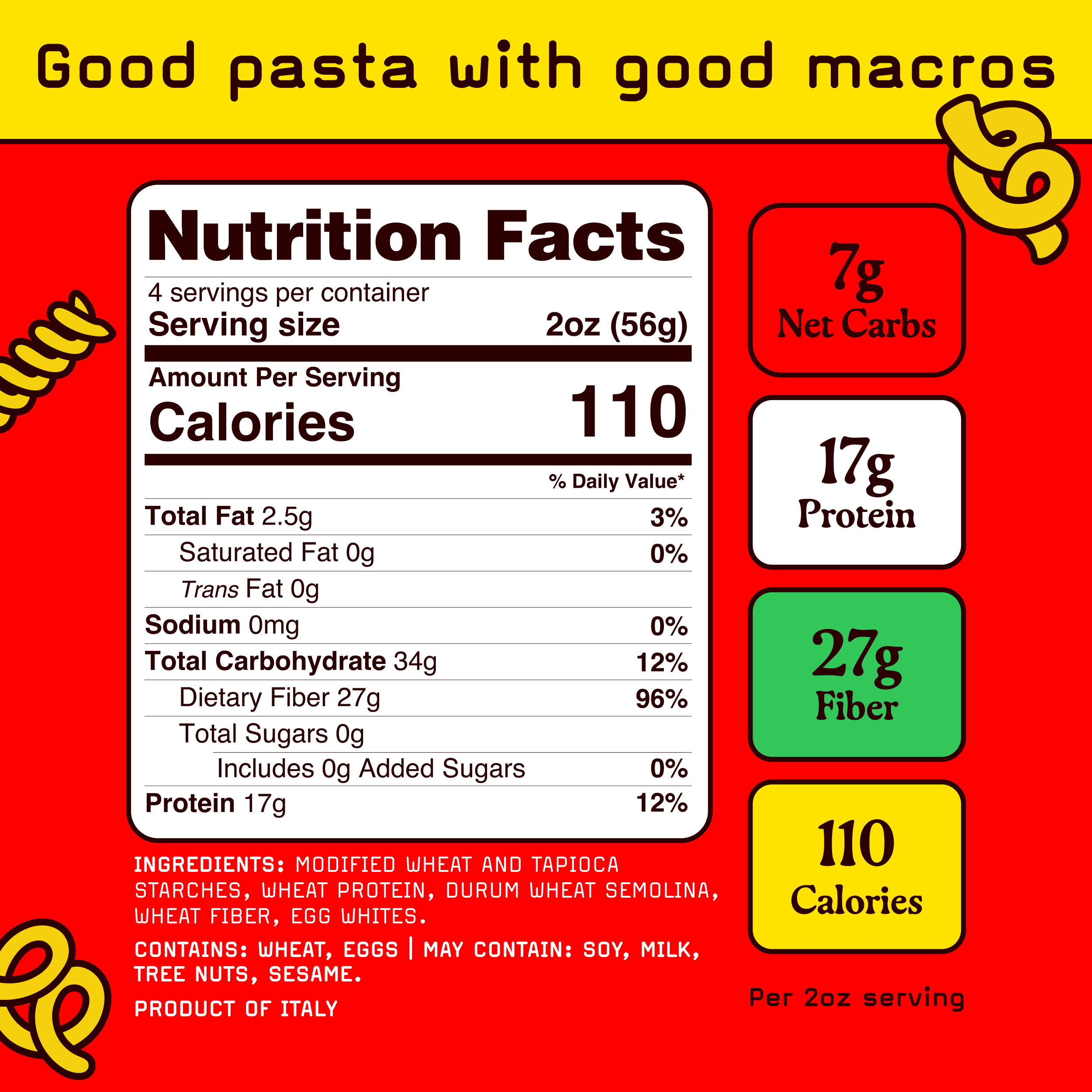 Pete's Pasta Spaghetti - 7g Low Carb, 17g High Protein - Authentic Italian Keto Wheat Pasta - 3 Pack, 8oz.