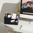 thumbnail image 3 of Multifunctional Storage Desk Organizer, Elegant Design Leather Desk Organizer Caddy for Office Organization, Professional Look, Spacious Desktop Organizer, Easy to Clean,, 3 of 6