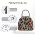 thumbnail image 4 of Balery Watercolor Romantic Paisley Bolsa de Almuerzo para Mujeres, Caja de Almuerzo, Bolsa de Almuerzo Pequeña Impermeable, Tote de Almuerzo Reutilizable con Gran Capacidad, 4 of 6