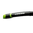 thumbnail image 4 of Cressi Panoramic Wide View 4 Panel Mask Dry Snorkel Set, Lime Green / Black Silicone, 4 of 4
