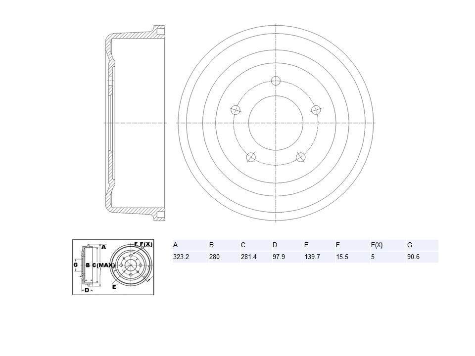 Winstop Brake Drum, Front WS237853, International 1100D 1970-1969