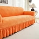 thumbnail image 1 of Nvzi Funda de sofá elástica para sala de estar, fácil de instalar, lavable, protector de sofá con falda, 1 pieza (naranja, 2 asientos), 1 of 3