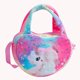 thumbnail image 5 of Bolso bandolera de felpa suave de unicornio Bolso lindo de alpaca para niña (Corazón rojo rosa), 5 of 5