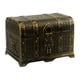 thumbnail image 1 of Vogacara Cofre del tesoro pirata, caja de tesoros segura, hebilla ligera y duradera, juguetes de simulación, juegos de para niños, regalos de Juguetes Cobre 2, 1 of 6