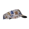 thumbnail image 2 of Daiia Antique Vintage Teapot Coffee Grinder Pattern Sport Sun Visor Hats Visor Cap Adjustable Empty Top Baseball Cap Cotton Ball Caps for Women and Men, 2 of 8