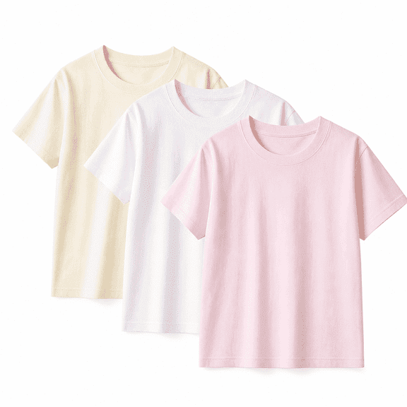 CALLINOX Girls T Shirts Toddler Kids 3 Pack Cotton Crew Neck Short Sleeve clothes, Sizes 2T-12
