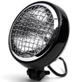 thumbnail image 1 of Krator 6" Black & Chrome Motorcycle Headlight Mesh Grill High Low Headlamp Bottom Mount Compatible with Victory Cross Country, 1 of 8