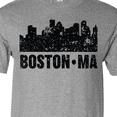 thumbnail image 4 of Inktastic Boston Massachusetts City Skyline with Grunge T-Shirt, 4 of 5