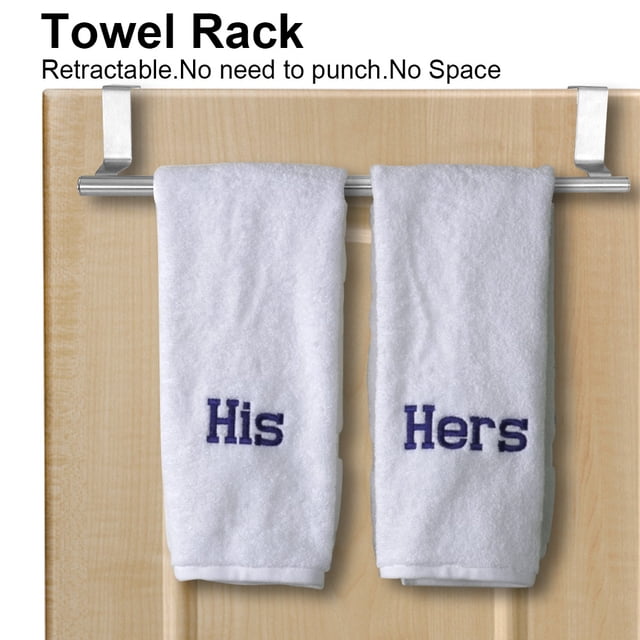 Bath Face Cloth Rack Towel Holder, Stainless Steel Retractable Bath Towel Rack Double/Single Bar Bedroom Towel Shelf Storage