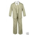 thumbnail image 3 of 6pc Boy Kid Teen Formal Wedding Khaki Stone Suit Tuxedo Extra Satin Necktie 5-20, 3 of 6