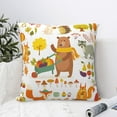 thumbnail image 4 of Honeii Autumn Forest Animals Print Throw Pillow, Square Decorative Pillow Forms Soft Fluffy Plump Pillow Decorative Pillow Inserts,Couch Pillows-16"x16", 4 of 7