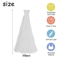 thumbnail image 2 of 100 Pack Reusable Mesh Produce Bags, Large Net Bags for Grocery Shopping & Storage, Washable Organizer for Potatoes, Onions, Seafood & Toys (White), 2 of 6